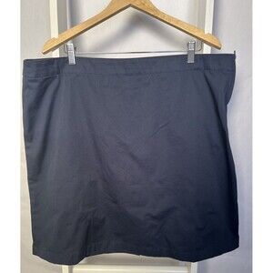 Lands End Skirt Womens 18 Blue Navy Pencil Twill Side Zip Fully Lined